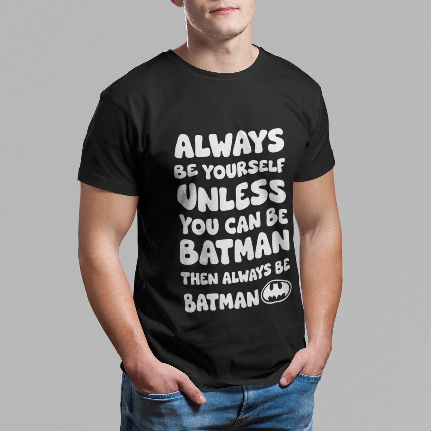 "ALWAYS BE BATMAN" Printed Cotton T-shirt