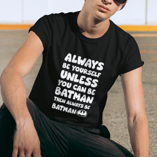 "ALWAYS BE BATMAN" Printed Cotton T-shirt